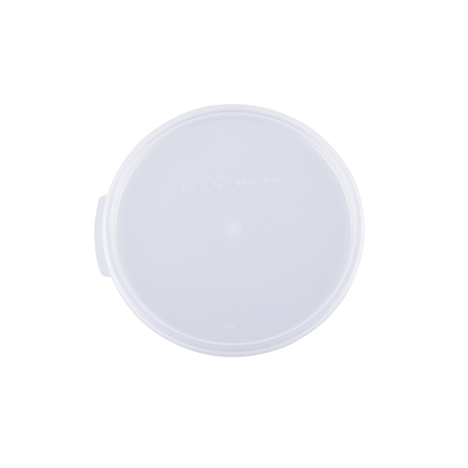 CAC China FS2R-68CV-T Round Transparent Food Storage Container Cover for 6 Qt. &8 Qt.