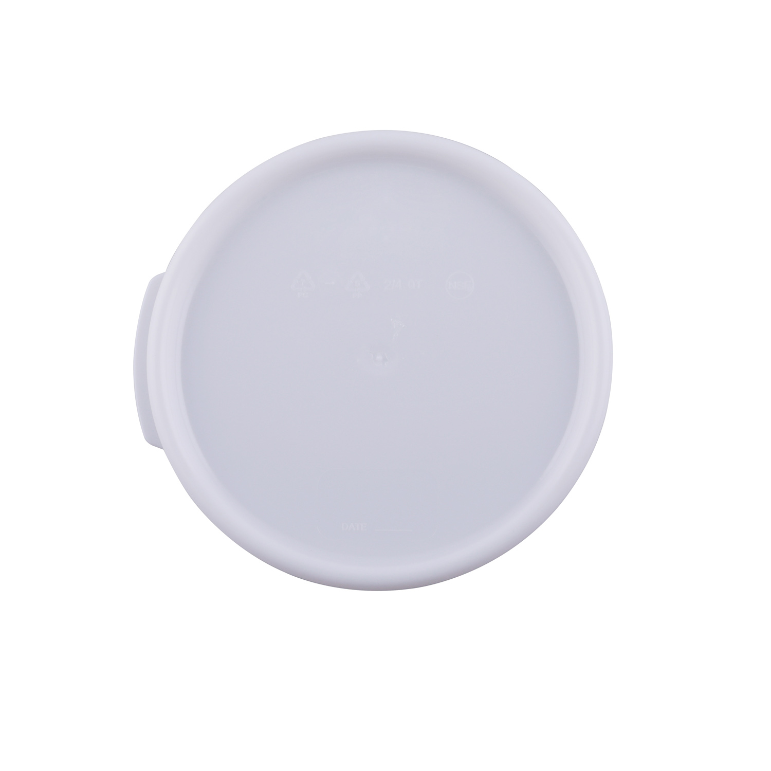 CAC China FS3R-1CV-W Round White Food Storage Container Cover for 1 Qt.