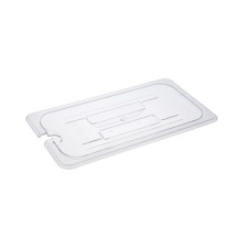 CAC China PCSL-TC Third Size Polycarbonate Food Pan Cover with Notch