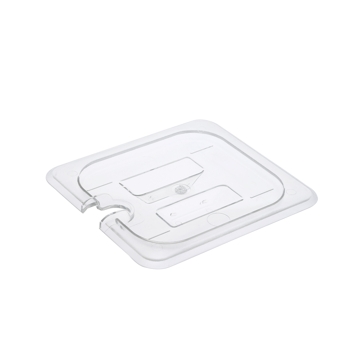 CAC China PCSL-SC Sixth Size Polycarbonate Food Pan Cover with Notch