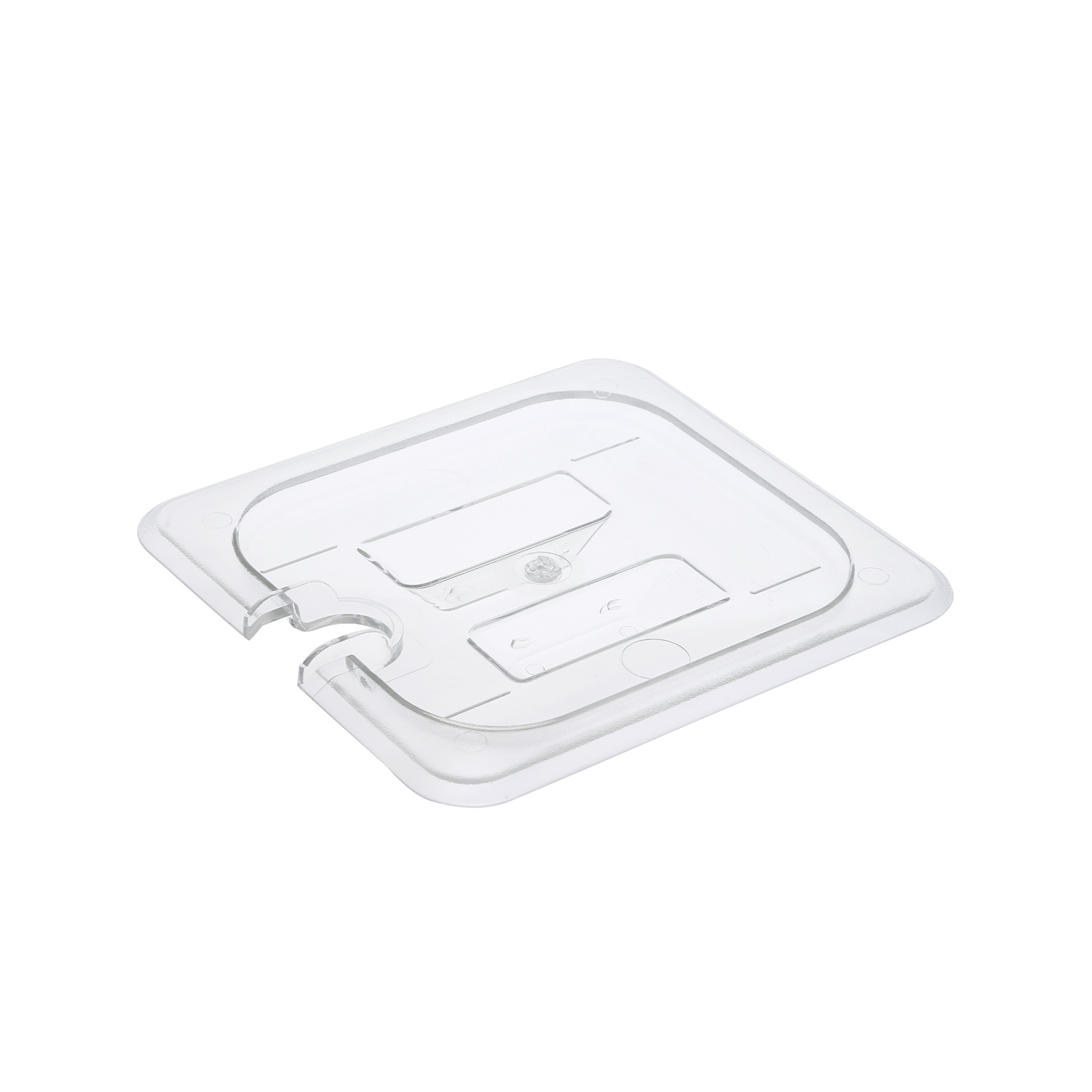 CAC China PCSL-SC Sixth Size Polycarbonate Food Pan Cover with Notch