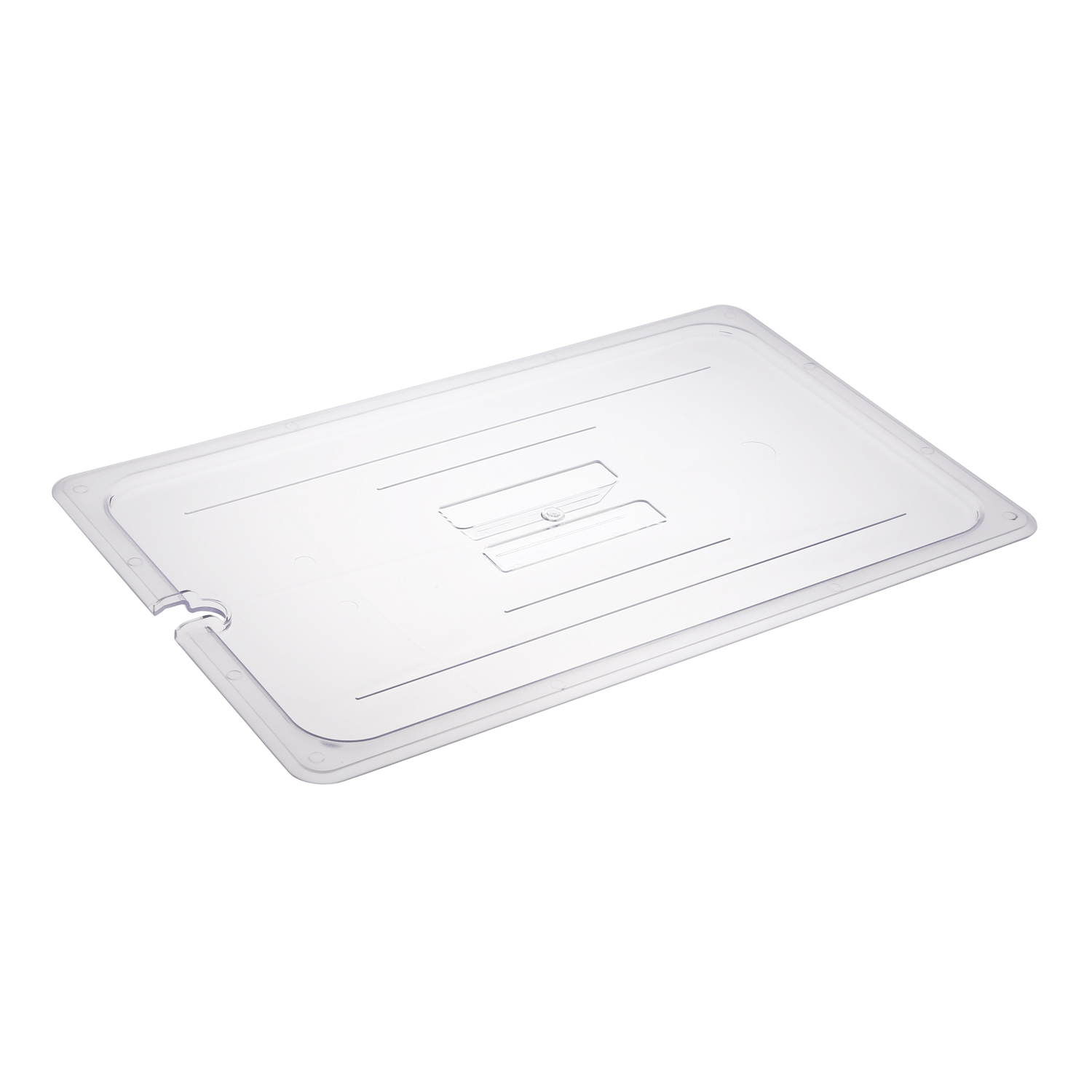 CAC China PCSL-FC Full Size Polycarbonate Food Pan Cover with Notch
