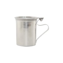 CAC China SSCM-10S Stackable Stainless Steel Creamer/Server with Lid 10 oz.
