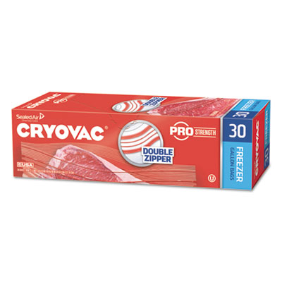 Cryovac One Gallon Freezer Bag Dual Zipper, 1 gal, 2.5 mil, 10.5