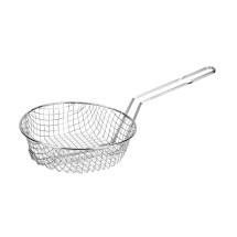 CAC China CBKR-12C Nickel-Plated Culinary/Breading Basket, Coarse Mesh 12&quot;Dia