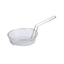 CAC China CBKR-10M Nickel-Plated Culinary/Breading Basket, Med Mesh 10&quot;Dia