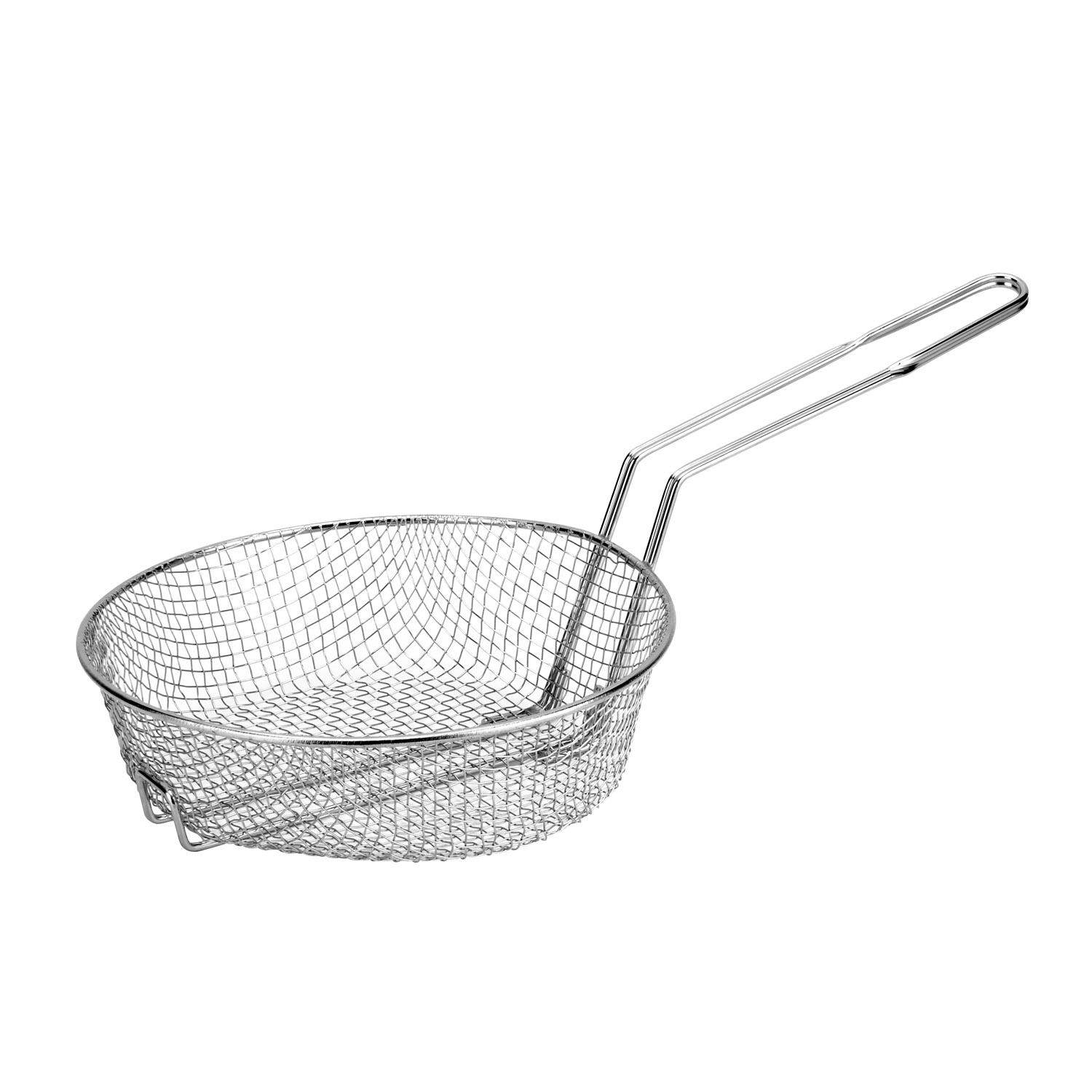 CAC China CBKR-12M Nickel-Plated Culinary/Breading Basket, Medium Mesh 12"Dia