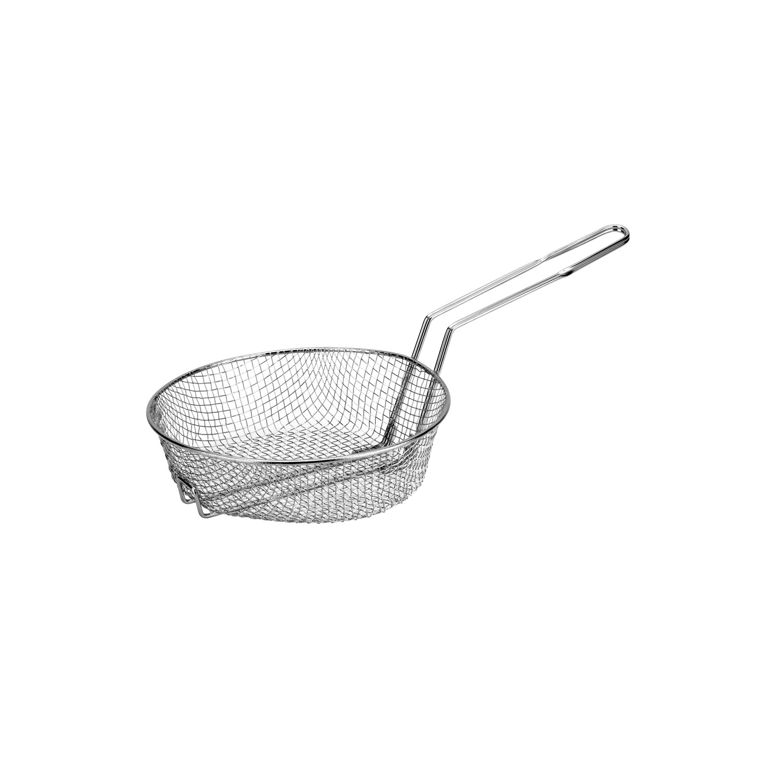 CAC China CBKR-8M Nickel-Plated Culinary/Breading Basket, Medium Mesh 8"Dia