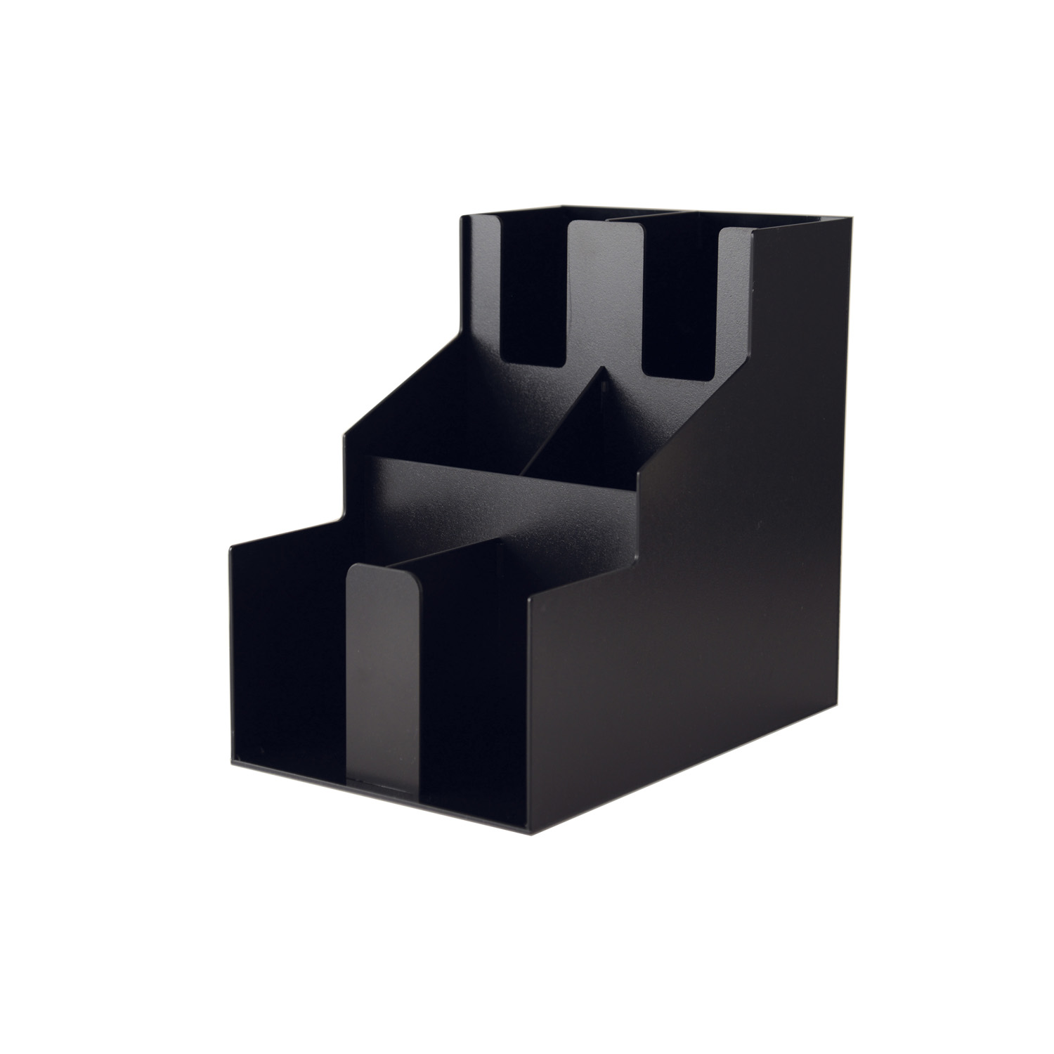 CAC China ACO3-2C Black 3-Tier 2-Stack Cup/Lid Organizer