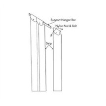 Franklin Machine Products  124-1243 Easimount Strip Curtain for Doors up to 28" x 78