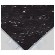 Cushion-Step Surface Mat, Marbleized Rubber, Black, 24 x 36