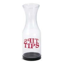TableCraft 812 Plastic Tip Carafe with Twist-Off Bottom 11&quot;