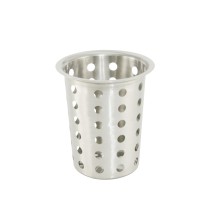 CAC China SSFC-P Perforated Stainless Steel Flatware Cylinder