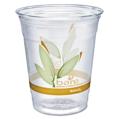 Dart Bare Eco-Forward RPET Cold Cups, 12-14 oz., Clear, 50/Pack