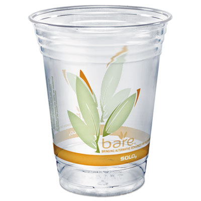 Dart Bare Eco-Forward RPET Cold Cups, 16-18 oz., Clear, 50/Pack