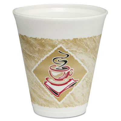 Dart Cafe G Foam Hot/Cold Cups, 12 oz., White, 1000/Carton