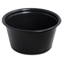 Conex Complements Polypropylene Portion/Medicine Cups, 2 oz, Black, 2500/Carton