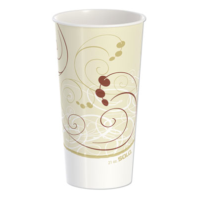 Dart Double Sided Poly Paper Cups, 21 oz., Symphony, 1000/Carton