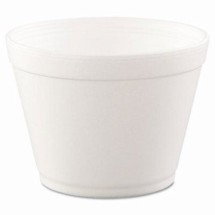Dart White Foam Squat Food Containers, 16 oz., 500/Carton