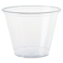Dart Ultra Clear Cups, Squat, 9 oz., PET, 1000/Carton
