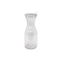 CAC China DCTL-05 Clear Plastic Beverage Decanter with Cover 0.5 Qt.