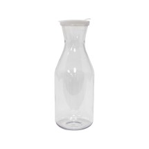CAC China DCTL-16 Clear Plastic Beverage Decanter with Cover, 1.6 Qt.