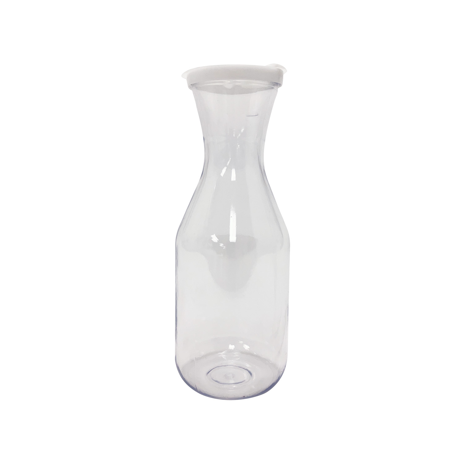CAC China DCTL-10 Clear Plastic Beverage Decanter with Cover 1 Qt.