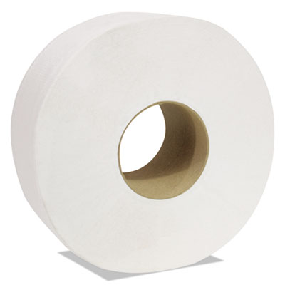 Decor Jumbo Roll Jr. Tissue, 2-Ply, White, 3 1/2