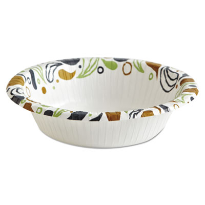 Deerfield Printed Paper Bowl, 12 oz, Coated/Soak Proof, 125 Bowls/Pack, 8 Pks/Ct