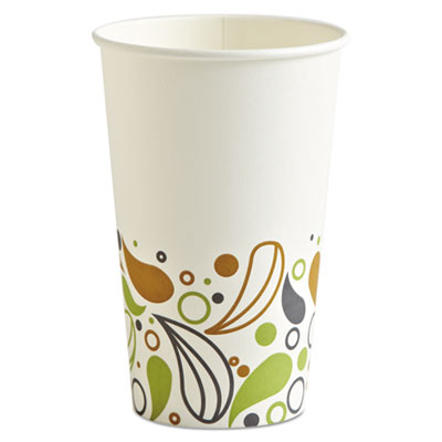 Deerfield Printed Paper Hot Cups, 16 oz, 20 Cups/Sleeve, 50 Sleeves/Carton
