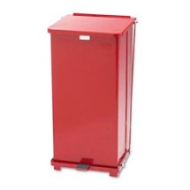 Defenders Red Biohazard Step Can, 24 Gallon 