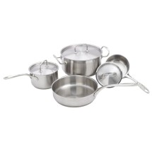 Winco SPC-7H Deluxe 7-Piece Stainless Steel Cookware Set
