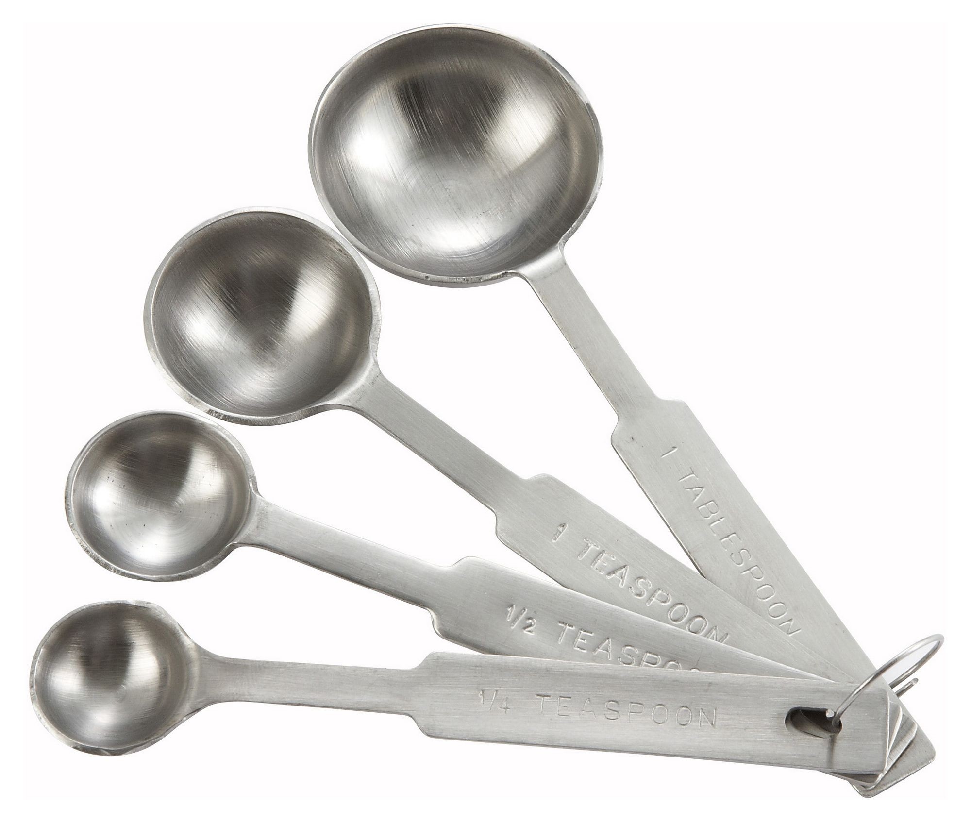 Winco MSPD-4X 4-Piece Deluxe Stainless Steel Measuring Spoon Set