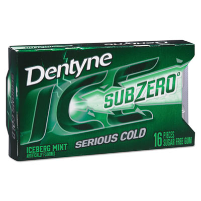 Dentyne Ice Sugarless Gum, Iceberg Mint, 16 Pieces/Pack, 9 Packs/Box