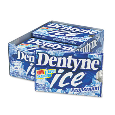 Dentyne Ice Sugarless Gum, Peppermint Flavor,16 Pieces/Pack, 9 Packs/Box