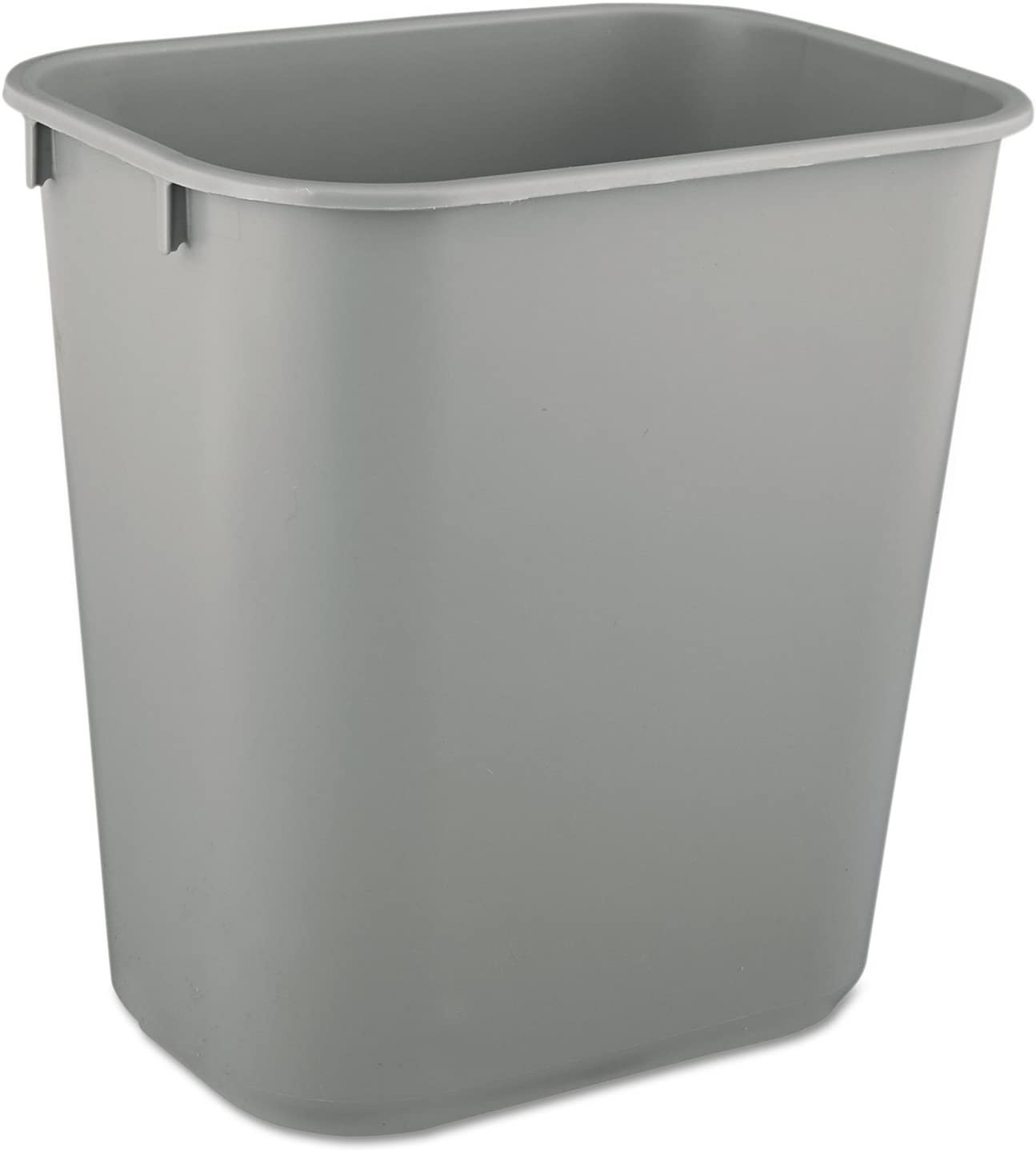 Deskside Wastebasket, 3.5 Gallon, Gray