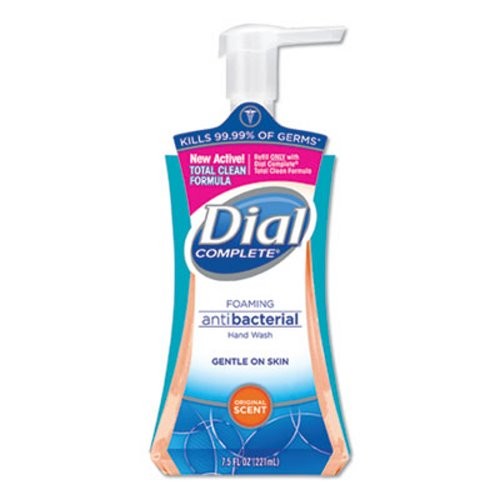 Dial Antibacterial Foaming Hand Wash, Original Scent, 7.5 oz Pump Bottle, 8/Carton