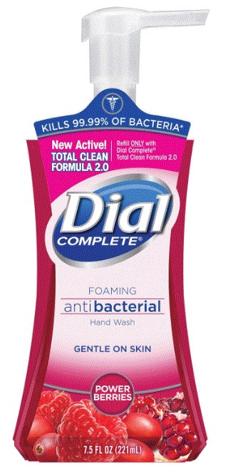 Dial Antibacterial Foaming Lotion Soap Power Berries, 7.5 oz 8/Carton