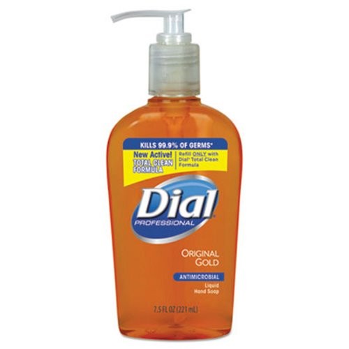 Dial Liquid Gold Antimicrobial Hand Soap 7.5 oz. Pump Bottle 12/Carton