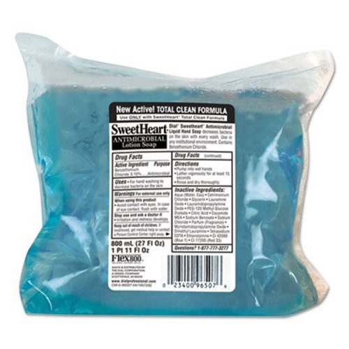 Dial Professional Antibacterial Lotion Soap, 800 ml Flex Pack Refill, 12/Carton