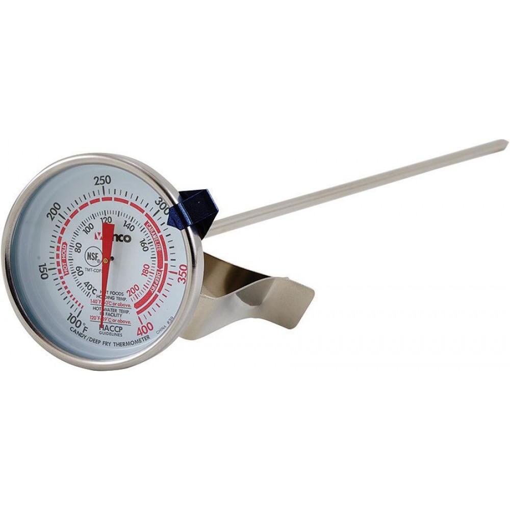 Candy Deep Fry Thermometer with Pot Clip Stainless Steel Stem
