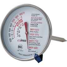 Winco TMT-MT3 Dial-Type Meat Thermometer with Stem, 3&quot;