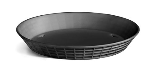 TableCraft 137512BK Black Plastic Diner Platter, 12"