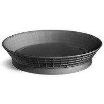 TableCraft 157510BK Black Plastic Diner Platter with Base, 10-1/2&quot;