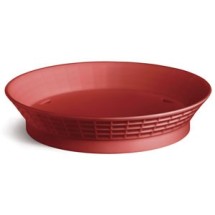 TableCraft 157510R Red Plastic Diner Platter with Base, 10-1/2&quot;