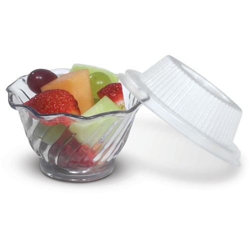 Dinex DX11820174 Classic Clear Dome Lid Fits DXSWC507 5 oz. Tulip Cup 4.09
