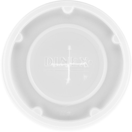 Dinex DX1196ST8714 Disposable Translucent Lid with Straw Slot for 6-9 oz Tumblers, 2.695