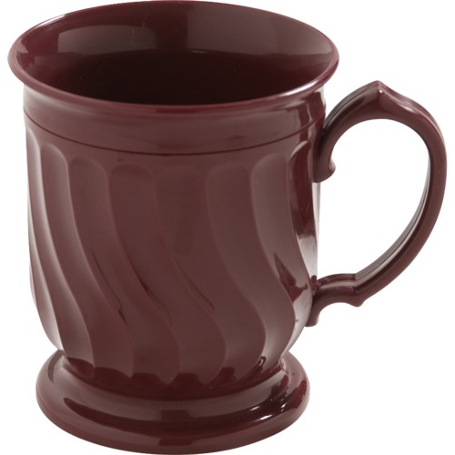 Dinex DX300061 Turnbury Cranberry Insulated Pedestal Base Mug, 8 oz.  48/Carton