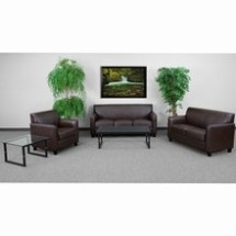 Flash Furniture BT-827-SET-BN-GG Diplomat Series Reception Set in Brown