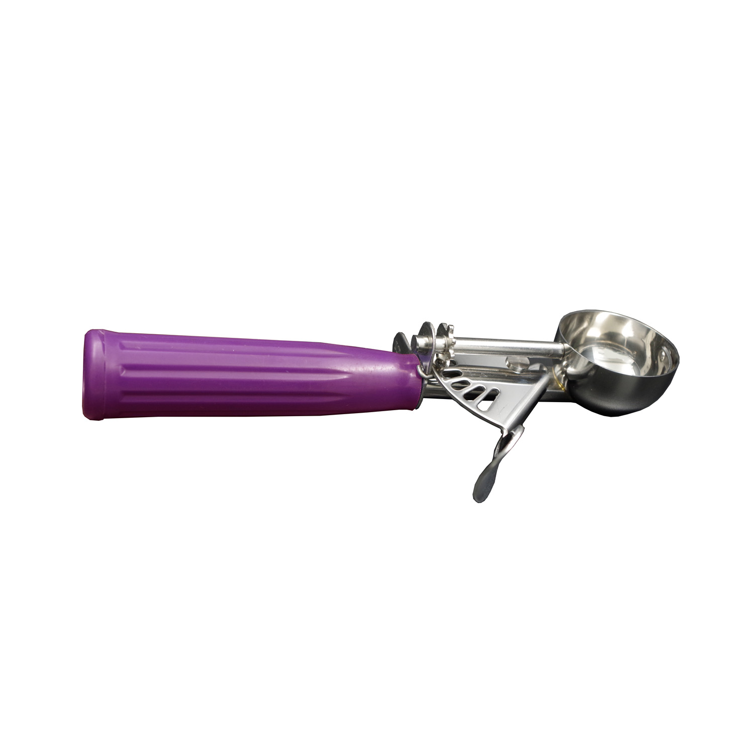 CAC China SICD-40OD Stainless Steel Thumb Disher with Orchid Handle 0.72 oz., #40